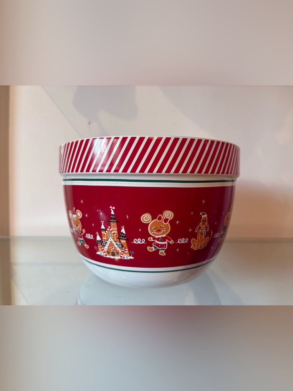 Disney Red Gingerbread Holiday Mixing Bowl
